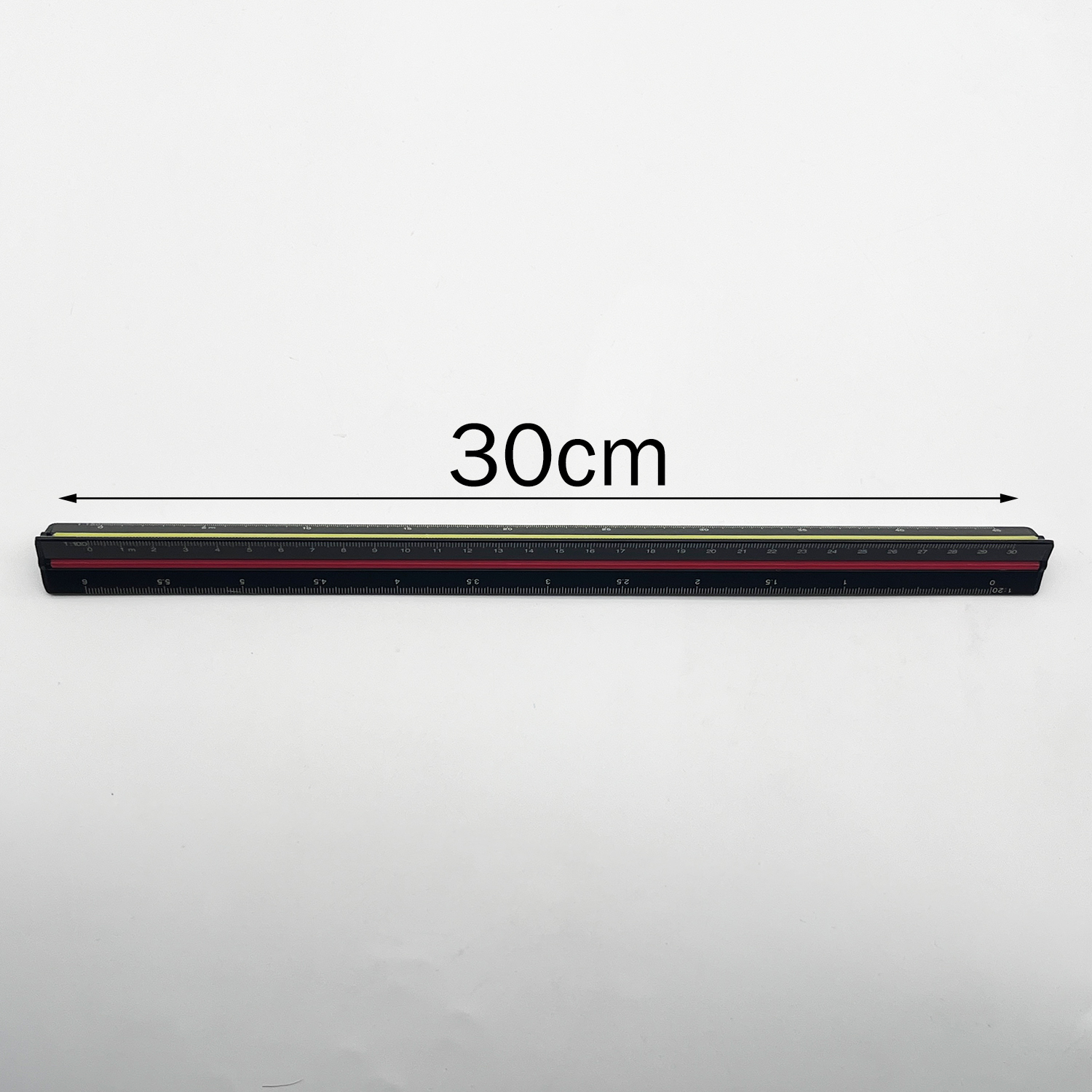 Professional 30cm technical architect 1:20 -1:150 ruler custom logo color scale metal triangular aluminum ruler design drafting